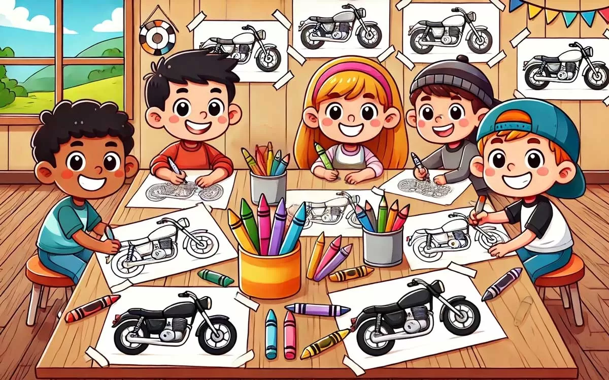 Motorcycle Coloring Page