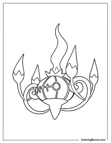 Chandelure Pokemon Coloring