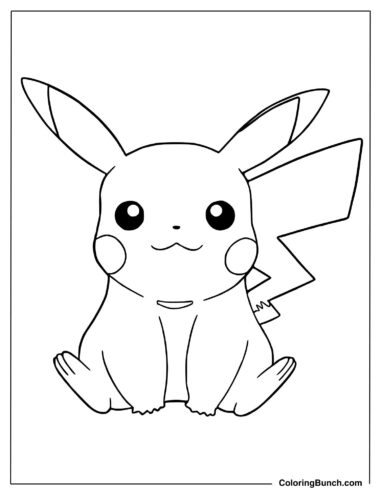 Cute Pikachu Coloring Pages