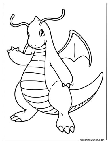 Dragonite Coloring Image