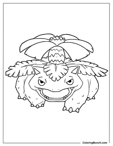 Easy Coloring Page Of Venusaur