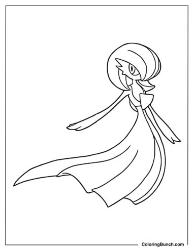 Gardevoir Coloring Sheet