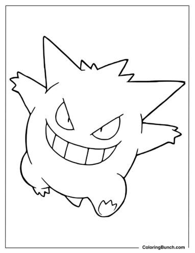 Gengar Coloring Page