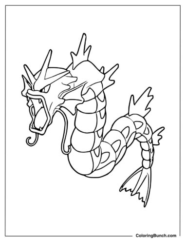Gyarados Coloring Page
