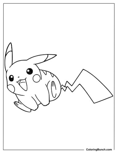 Happy Pikachu Printable