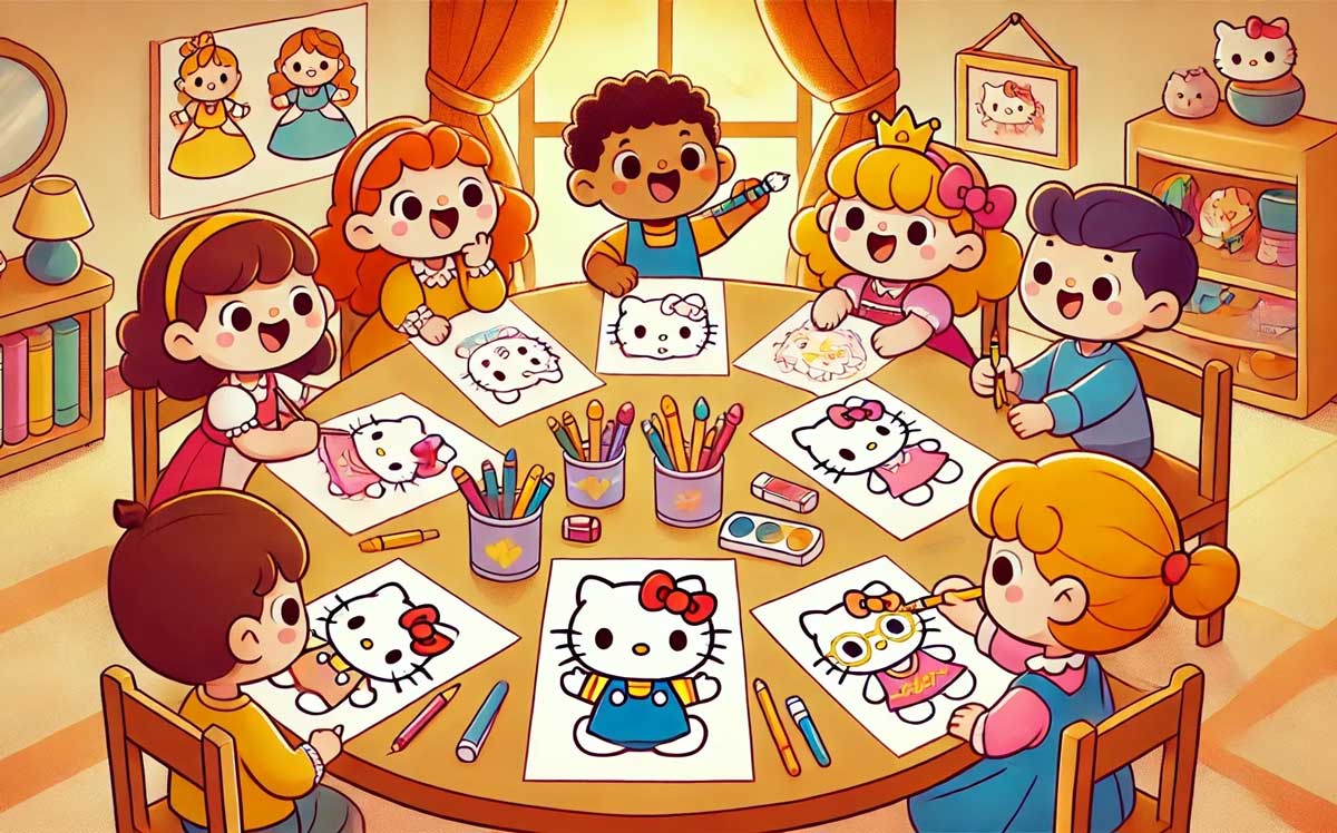 Hello Kitty Coloring Pages