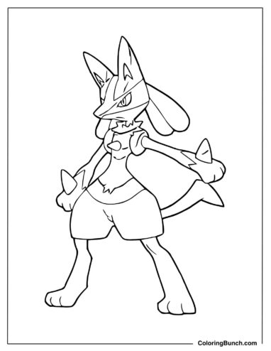 Lucario for Coloring