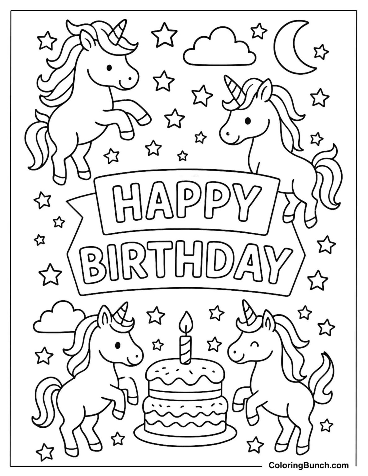 Birthday Coloring Pages (Free PDF Printables)