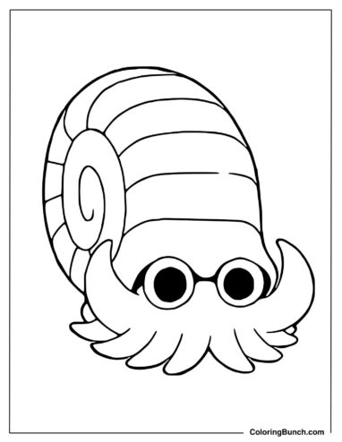Omanyte Coloring Printable