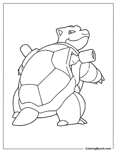 Printable Blastoise Coloring Page