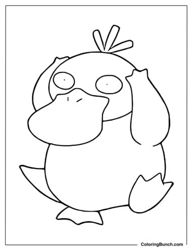 Psyduck Easy Print Coloring Page