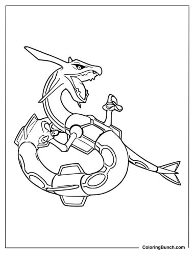 Rayquaza for Kids to Color