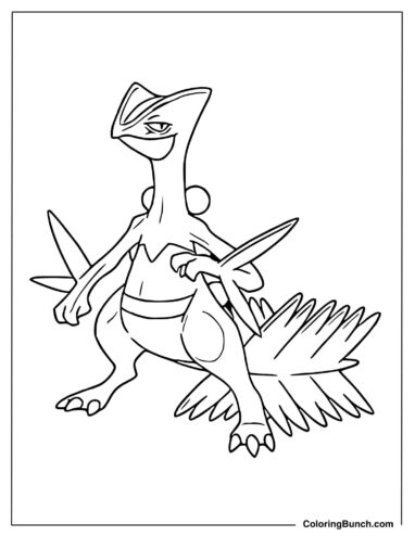 Sceptile Pokemon Coloring Page