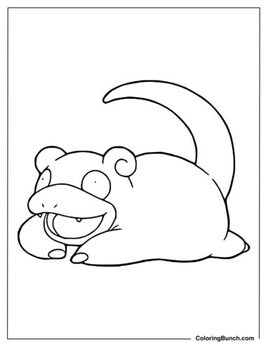 Slowpoke Coloring Image