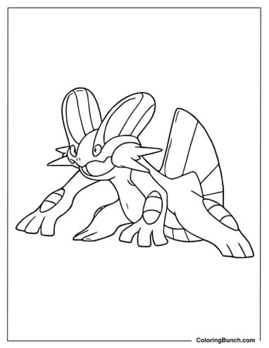 Swampert Pokemon Coloring for Kids