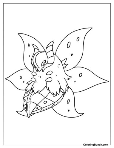 Volcarona Pokemon Coloring Page