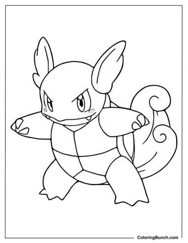 Wartortle Pokemon Picture to Color