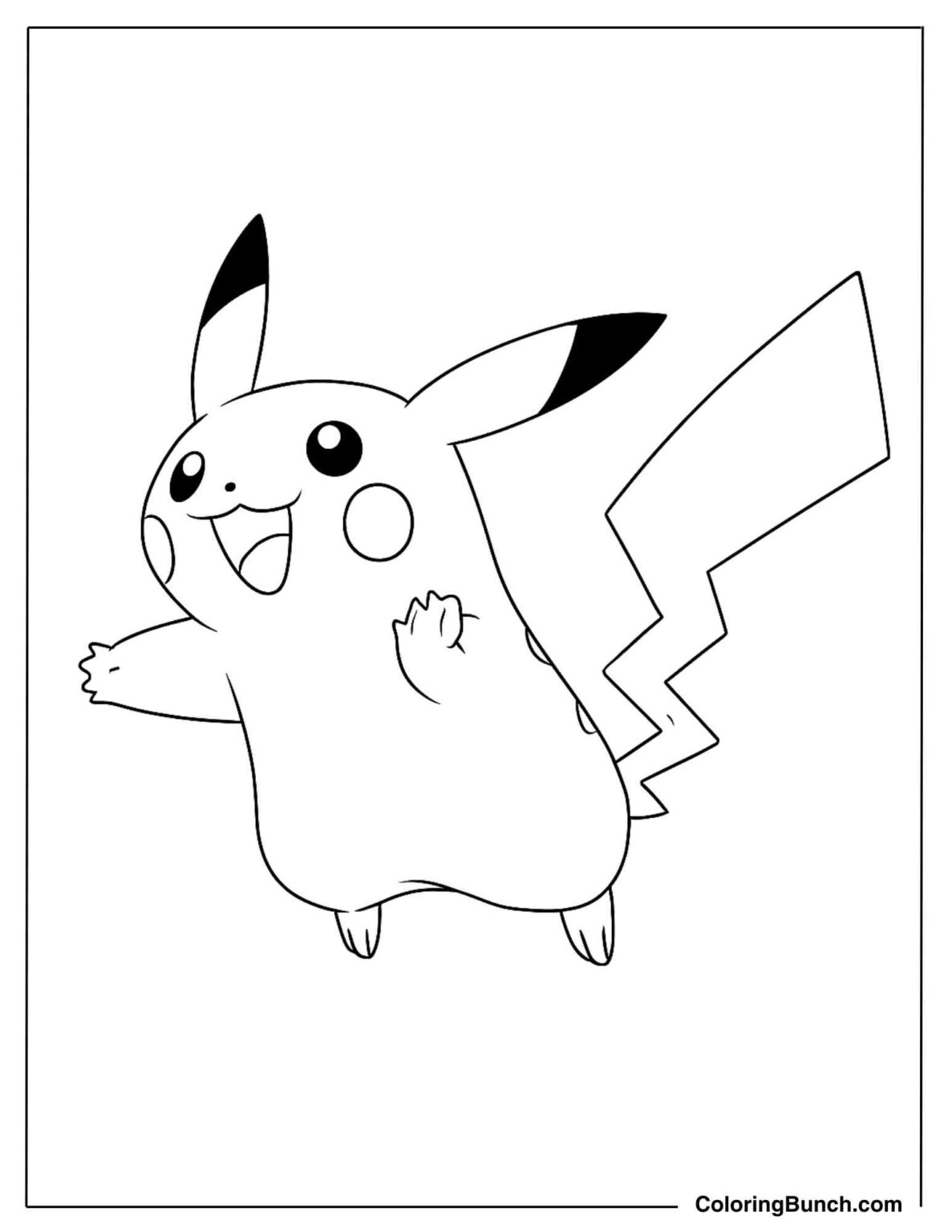 Pikachu Coloring Pages (Free PDF Printables)