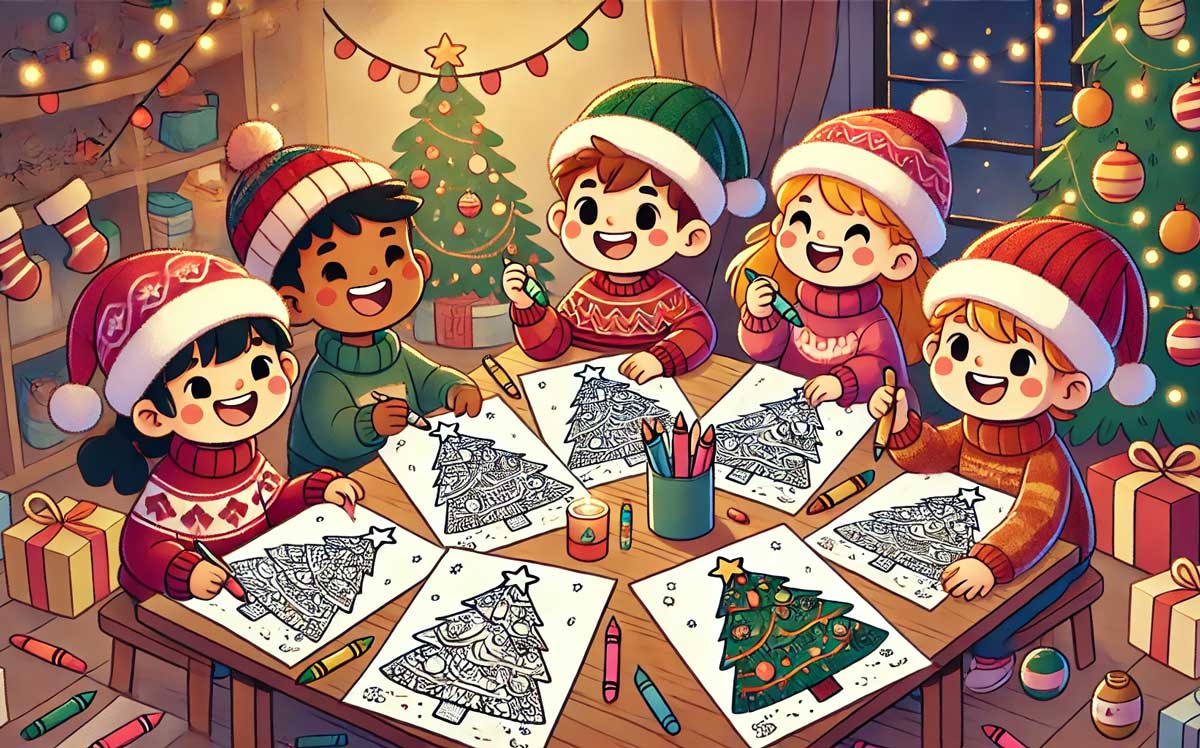 Christmas Tree Coloring Page